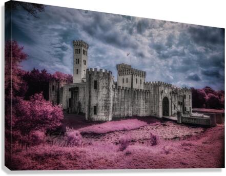 Ethereal Shadows: Newmans Castle in Purple Hues Canvas Print