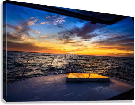 Wet Net Charters: A Golden Hour Birthday Celebration at Sea  Canvas Print