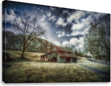 Aged Elegance: The Timeless Legacy of an Old Weathered Rural TN Barn  Canvas Print