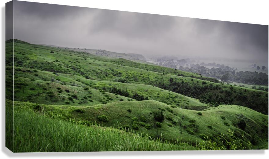 Sacred Vistas: Little Bighorn Rain  Canvas Print