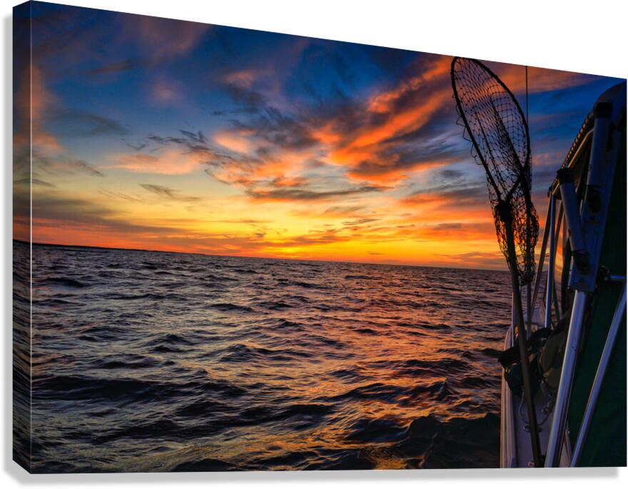 Sailing into Octobers Glow: A Maritime Adventure on the Waves Canvas Print