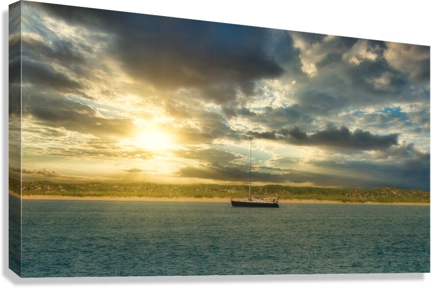 Sunset Soiree: A Romantic Evening on Beauforts Horizons Canvas Print
