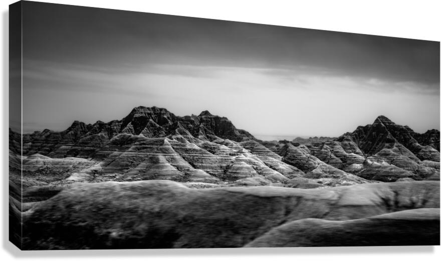 Shadows of the Earth: A Badland Peaks Driveby  Canvas Print