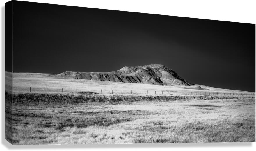 Shadows of the Earth: Lone Hill outside the Badlands  Canvas Print
