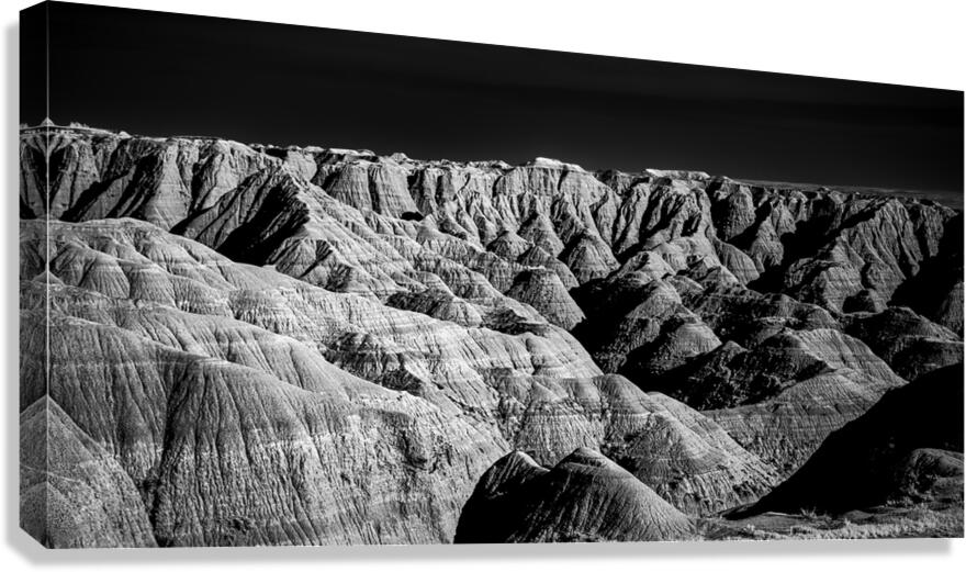 Shadows of the Earth: Ethereal Shadows of the Badlands  Canvas Print