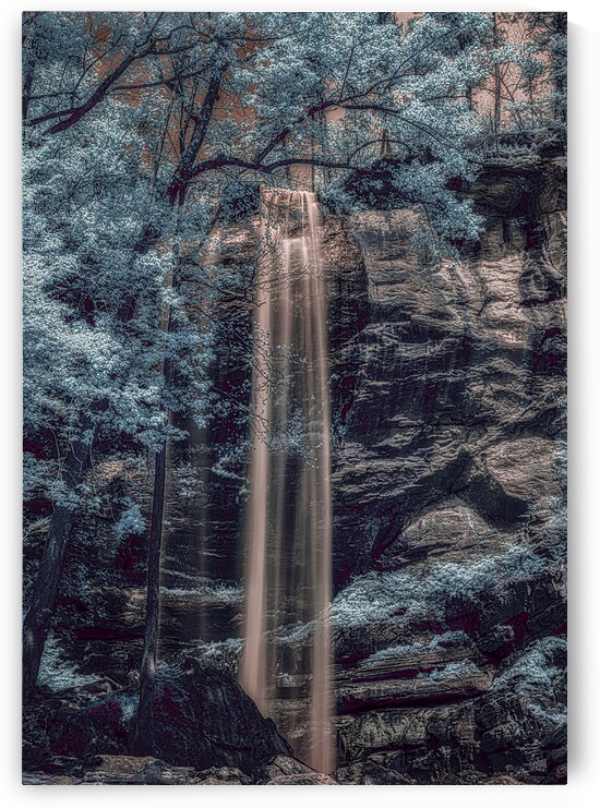Tranquil Veil - Blue Falls by Dream World Images
