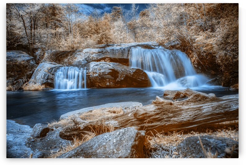Sapphire Dreams: A Tranquil Waterfall Journey by Dream World Images