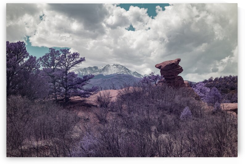 A Majestic Stroll: Capturing the Beauty of Pikes Peak in Infrared by Dream World Images
