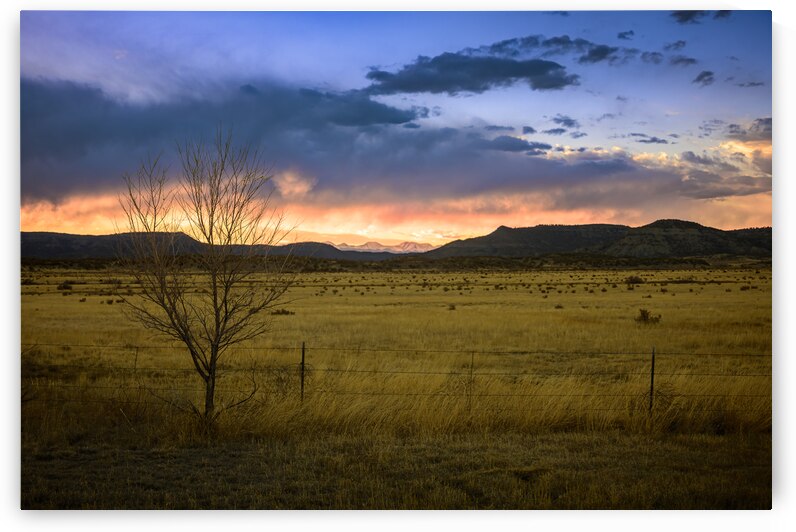 Prairie Radiance: Sunset Symphony near Cold Beer New Mexico by Dream World Images