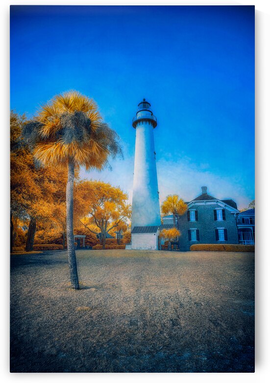 Whispers of Light: False Autumn Lighthouse by Dream World Images