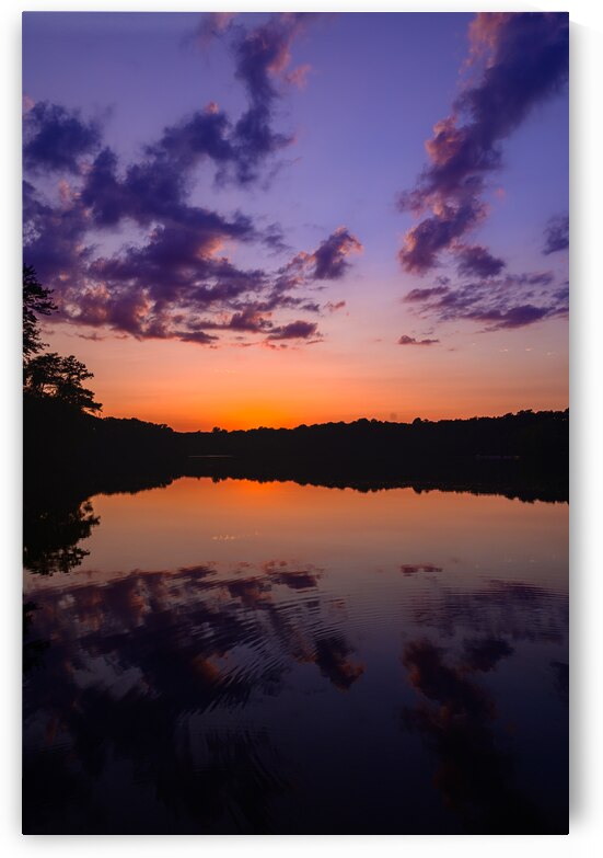 Enchanted Horizon: Capturing the Magic of Sunset at Killens Pond SP Delaware by Dream World Images