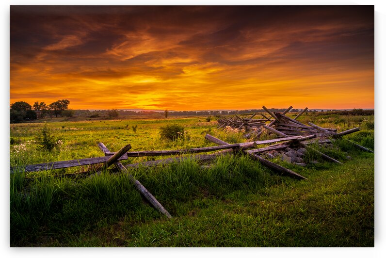 Fenceline Sunset by Dream World Images