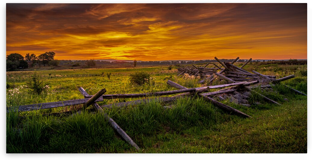 Fenceline Sunset by Dream World Images