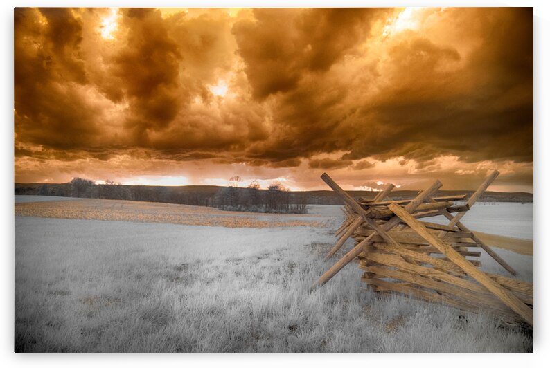 Stormy Fence by Dream World Images