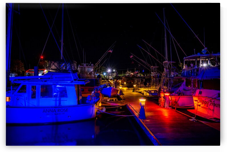 North Carolina Boats at night by Dream World Images