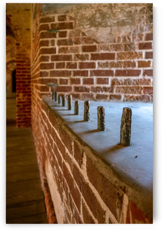 Forgotten Fortitude: Weathered Bars in Fort Macon by Dream World Images