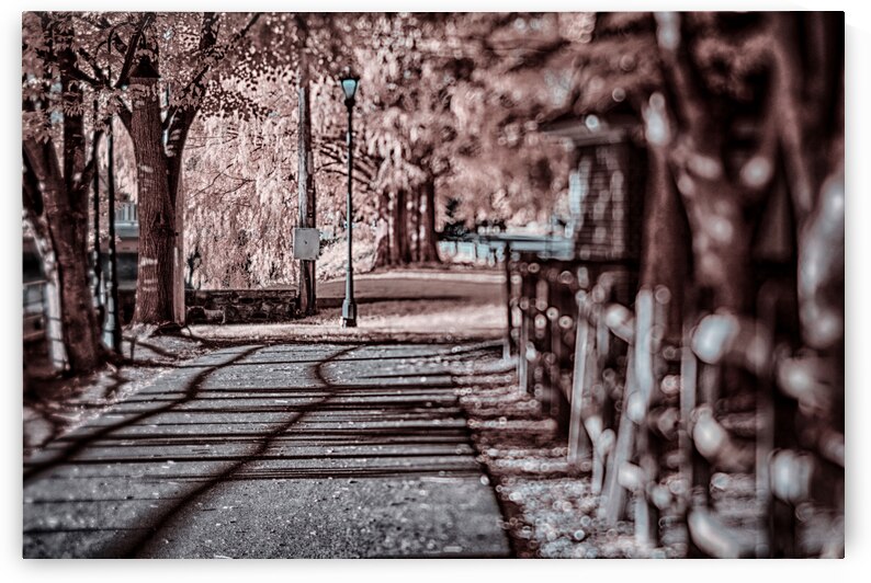 IR Trail in Town by Dream World Images
