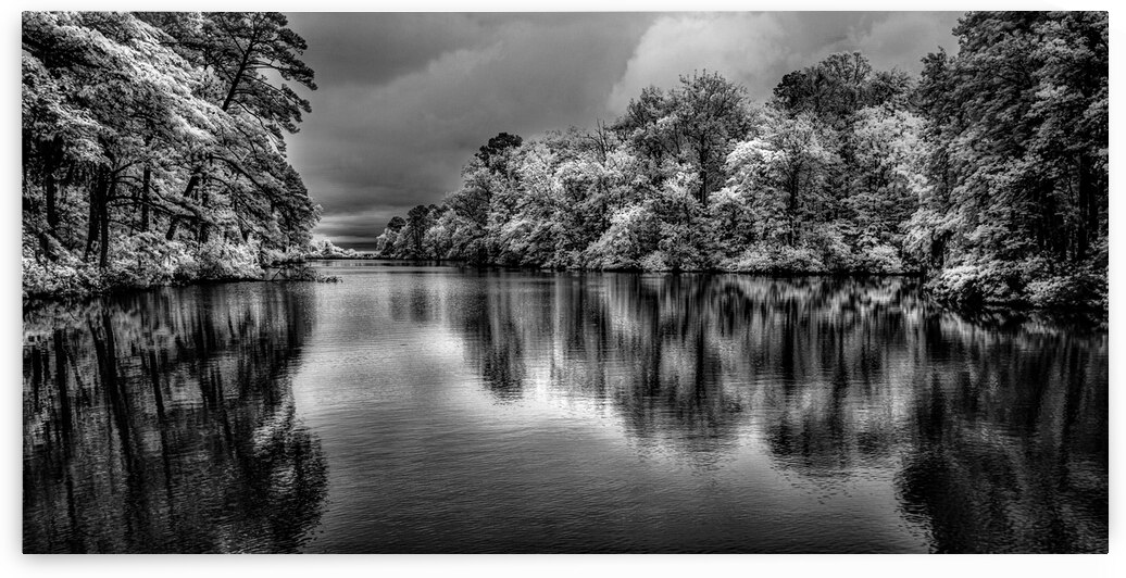 Stormy Infrared Pond by Dream World Images