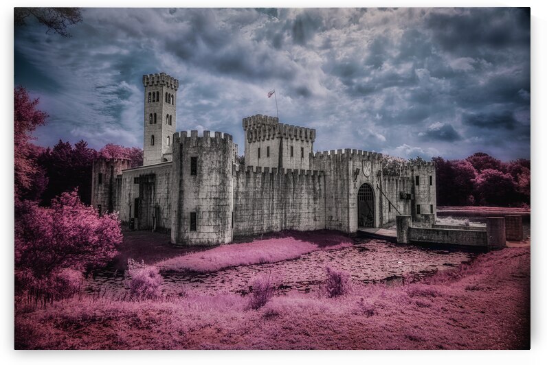 Ethereal Shadows: Newmans Castle in Purple Hues by Dream World Images
