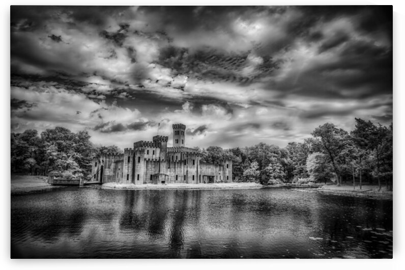 Silhouette of Time: Newmans Castle in Moody Monochrome Infrared by Dream World Images