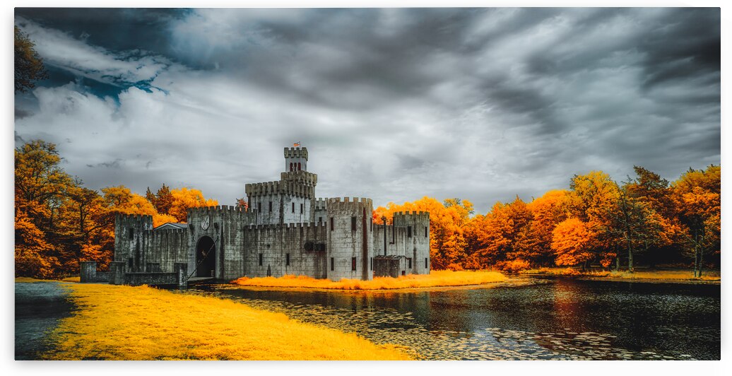 Golden Glow Over Newmans Castle: A Texan Tapestry in Infrared by Dream World Images