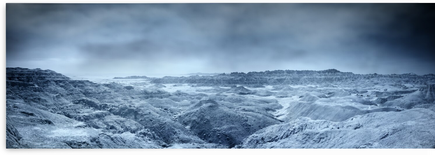 Azure Daydream: Unveiling the Mystique of South Dakotas Badlands in Infrared by Dream World Images