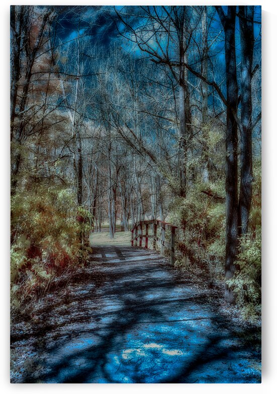 Vivid Trails: A Colorful Infrared Journey at Knox Dam by Dream World Images