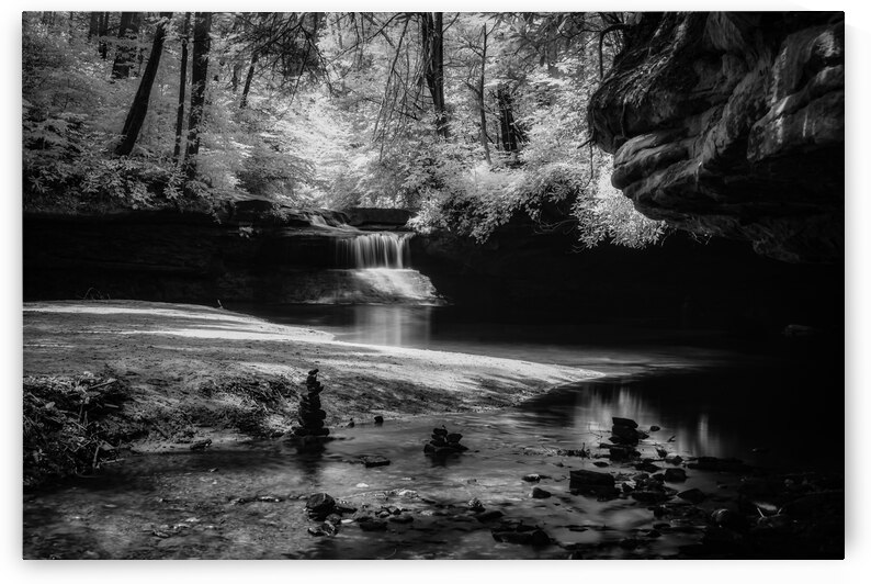 BW Kentucky Waterfall by Dream World Images