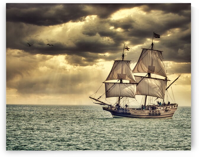 Maritime Marvel: Witnessing a Historic Tall Ship Arrival During Our Family Vacation to Cape Charles Virginia -2 by Dream World Images