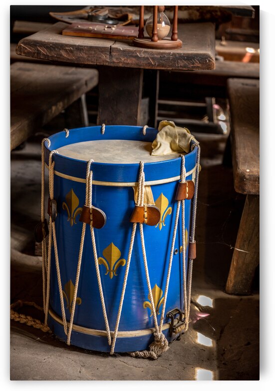 Echoes of History: Blue Historic Drum at Fort Niagara by Dream World Images