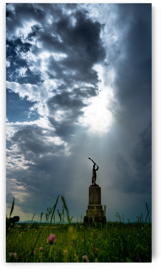 Breaking Through History: Sunset at the 72nd PA Monument by Dream World Images