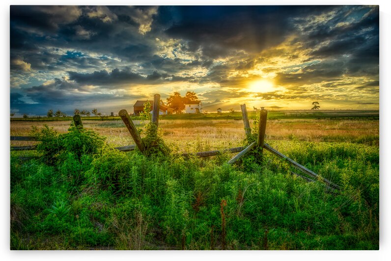 Sunset Glow Over the Fields of Gettysburg by Dream World Images