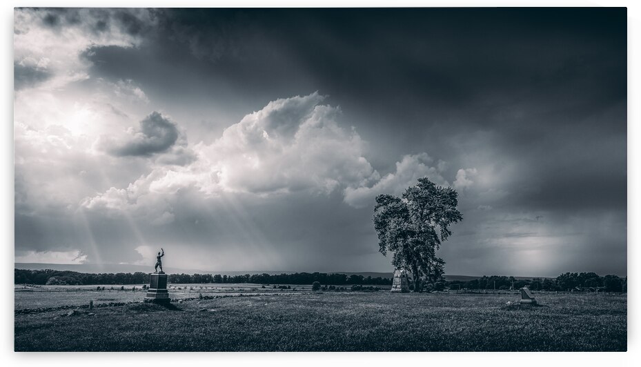 Majestic Tranquility: A Storm at the Angle in Gettysburg by Dream World Images