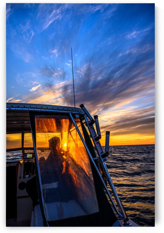 Golden Horizons: A Birthday Boat Ride with Wet Net Charters by Dream World Images