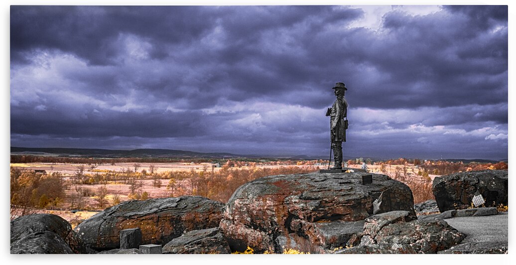 Chasing Storms: Infrared Beauty of General Warren Monument by Dream World Images