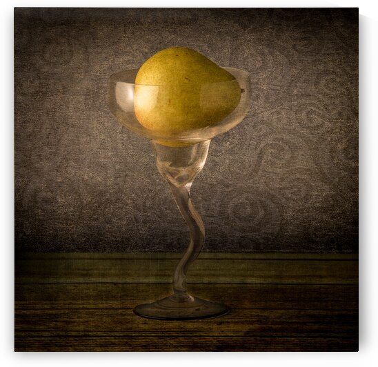 Pear Perfection: Aesthetic Bliss in a Margarita Glass by Dream World Images
