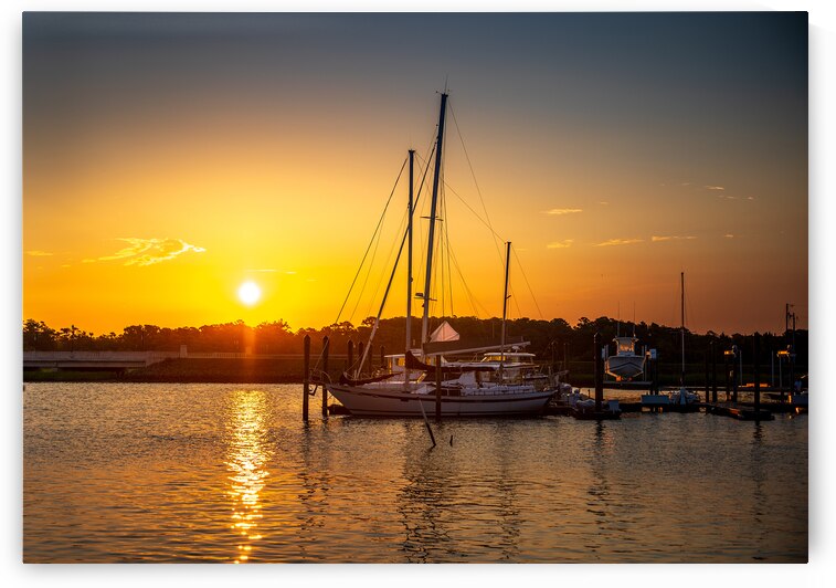 Sunrise Serenity: The Radiant Beauty of Beauforts Boats by Dream World Images