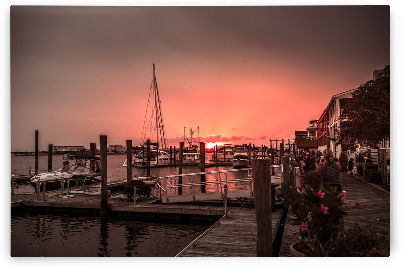 Sunset Serenity: The Radiant Beauty of Beauforts Boats by Dream World Images
