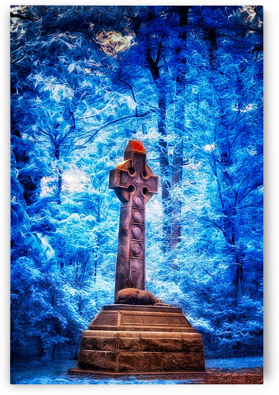 Enchanted Woods: Exploring the Mystical Blue Celtic Cross by Dream World Images
