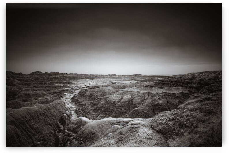 Shadows of the Earth: White River Serenity in the Badlands by Dream World Images