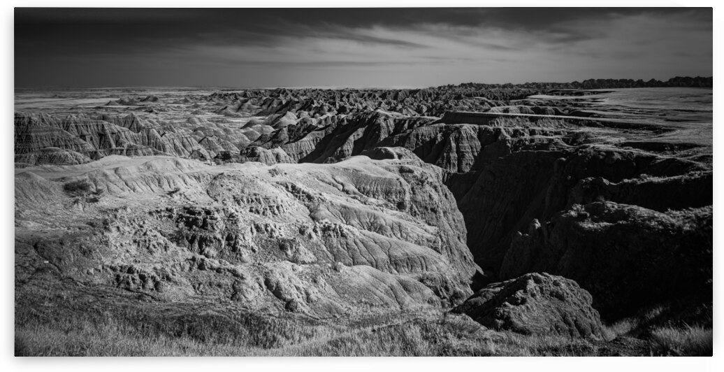 Shadows of the Earth: Rugged Elegance of the Badlands by Dream World Images