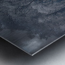 Ethereal Blue Amidst Monochrome Forest Metal print