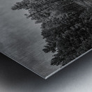 Exploring the Mystical Beauty of Center Lake: A Smokey Pond Metal print