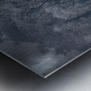 Ethereal Blue Amidst Monochrome Forest Metal print
