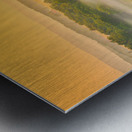 Dawns Embrace: Little Round Top Foggy Morning in Gettysburg PA Metal print