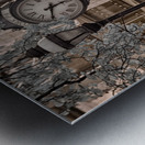 Frozen in Time: Yorks Stilled Clockscape in Infrared Harmony Metal print