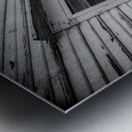 Echoes of the Past: A Weathered Reflections of an 1800s Farm window in Texas Metal print