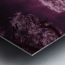 Purple Bonsai:A Botanical Marvel Unveiled on Driftwood Beach Metal print