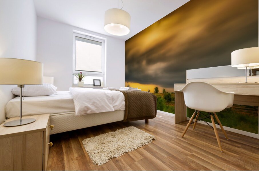 Storms Golden EmbraceStorms Golden Embrace Mural print