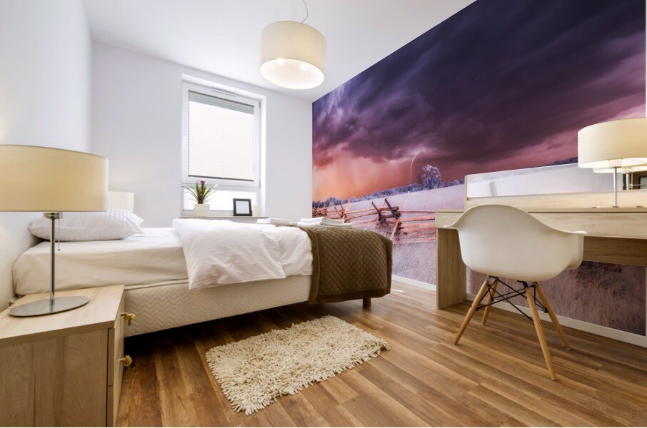 Lightning Strikes Mural print